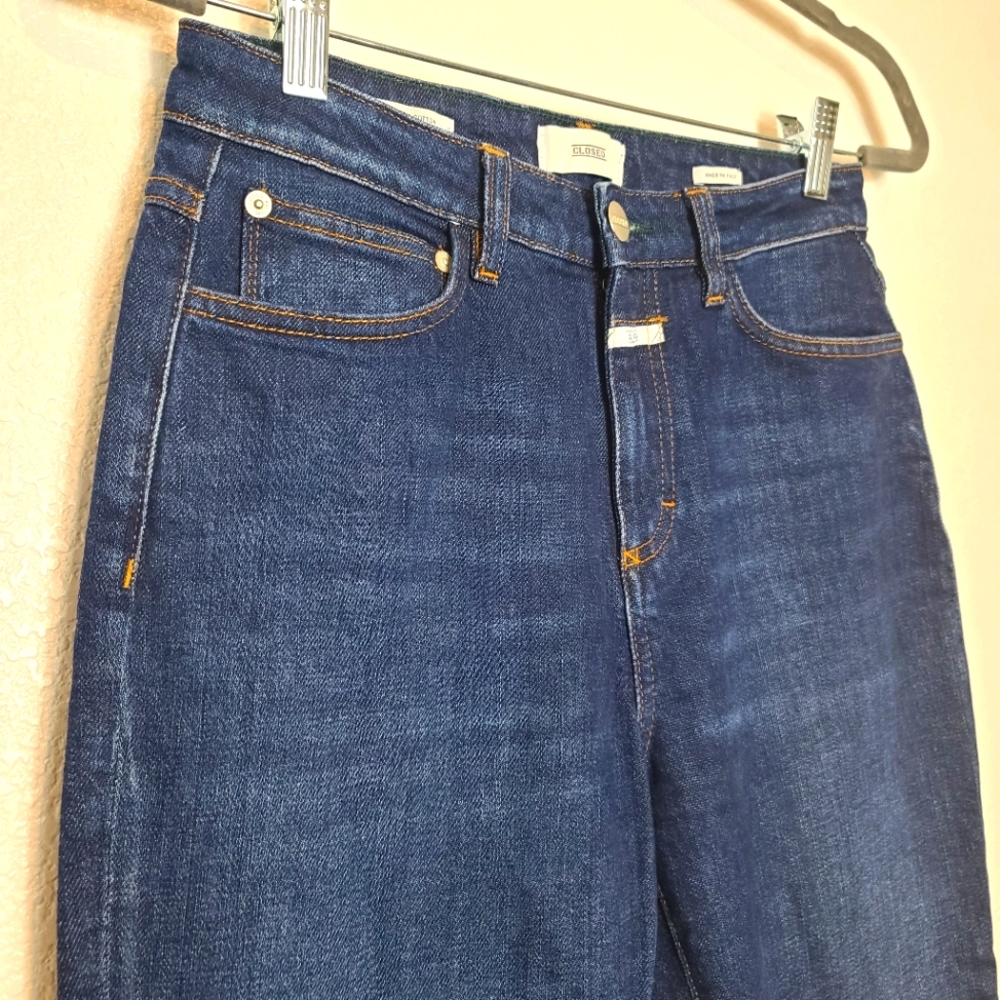 Closed Baker High Rise Dark Organic Cotton Italian Jeans Size 27 - Picture 8 of 11